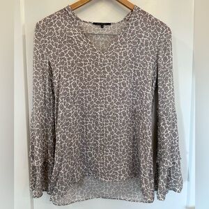 Kobi Halperin Gray Paisley Print Blouse Sz XS